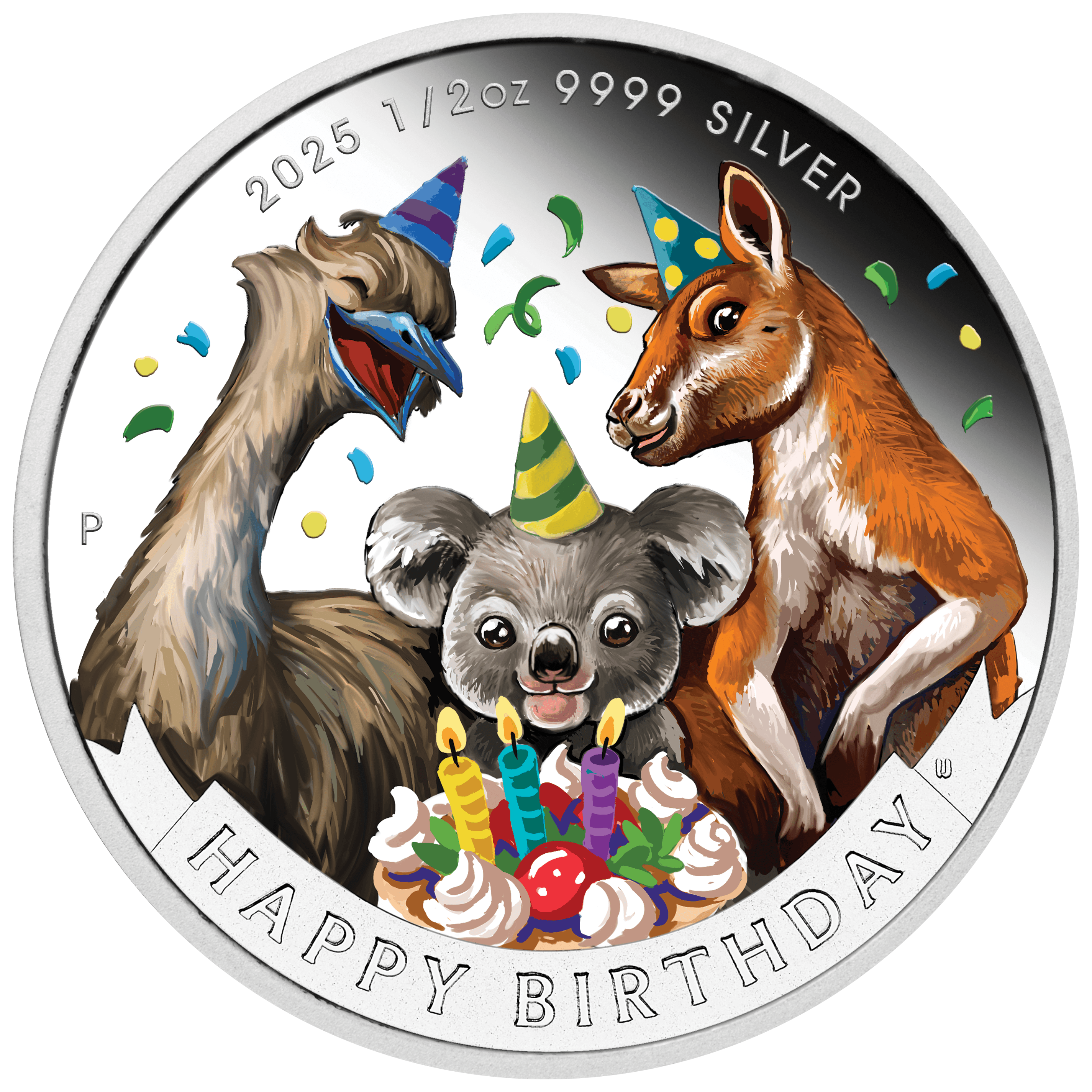 2025 Happy Birthday 1/2oz Silver Coin in Card