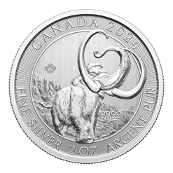 2024 Ice Age - Woolly Mammoth 2oz .9999 Silver Bullion Coin