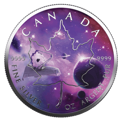 2022 Maple Leaf - Glowing Galaxy IV 1oz .999 Silver Coin