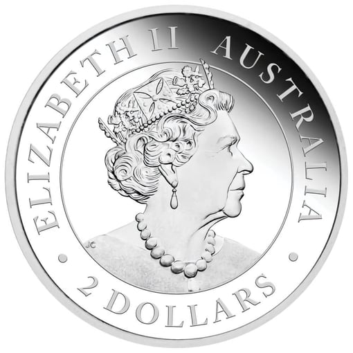 2021 australian nugget - golden eagle 2oz. 9999 silver bullion piedfort coin