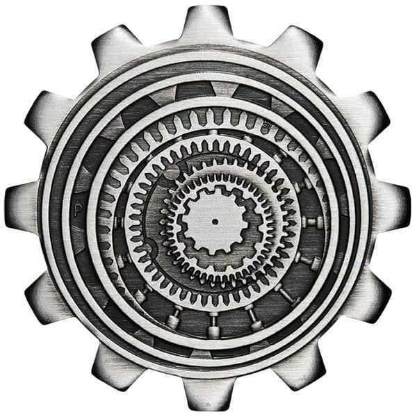20G06ZAA-2020-industry-in-motion-1oz-9999-silver-gear-shaped-antiqued-two-coin-set