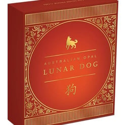 2018 opal lunar series year of the dog 1oz. 9999 silver proof coin - the perth mint