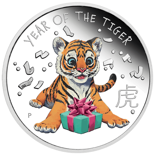 2022 baby tiger 1/2oz. 9999 silver proof coin