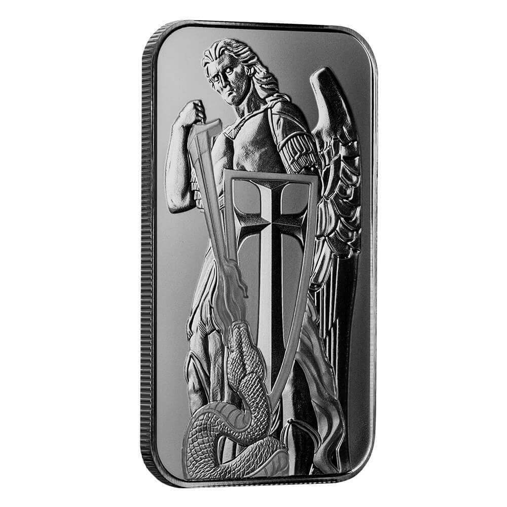 21AAM1OZSB-archangel-michael-1oz-silver-bullion-bar-archangel-michael-1oz-silver-bullion-bar