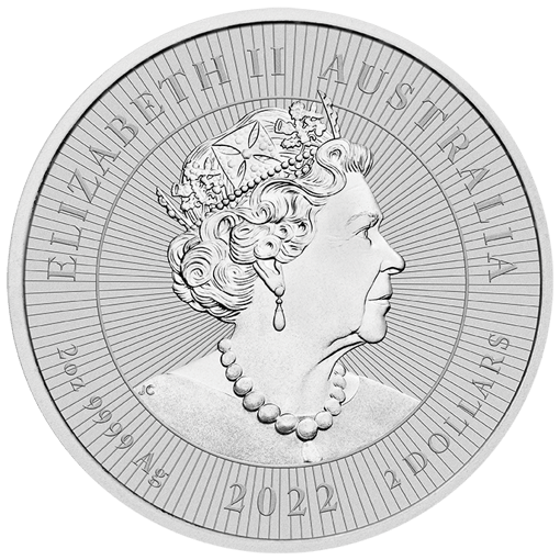 2022 mother & baby dingo 2oz. 9999 silver bullion piedfort coin
