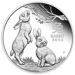 2023 Year of the Rabbit 1/2oz .9999 Silver Proof Coin – Lunar Series III