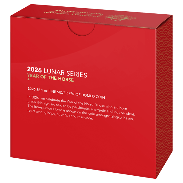 2026 Year of the Horse 1oz Silver Proof Domed Coin