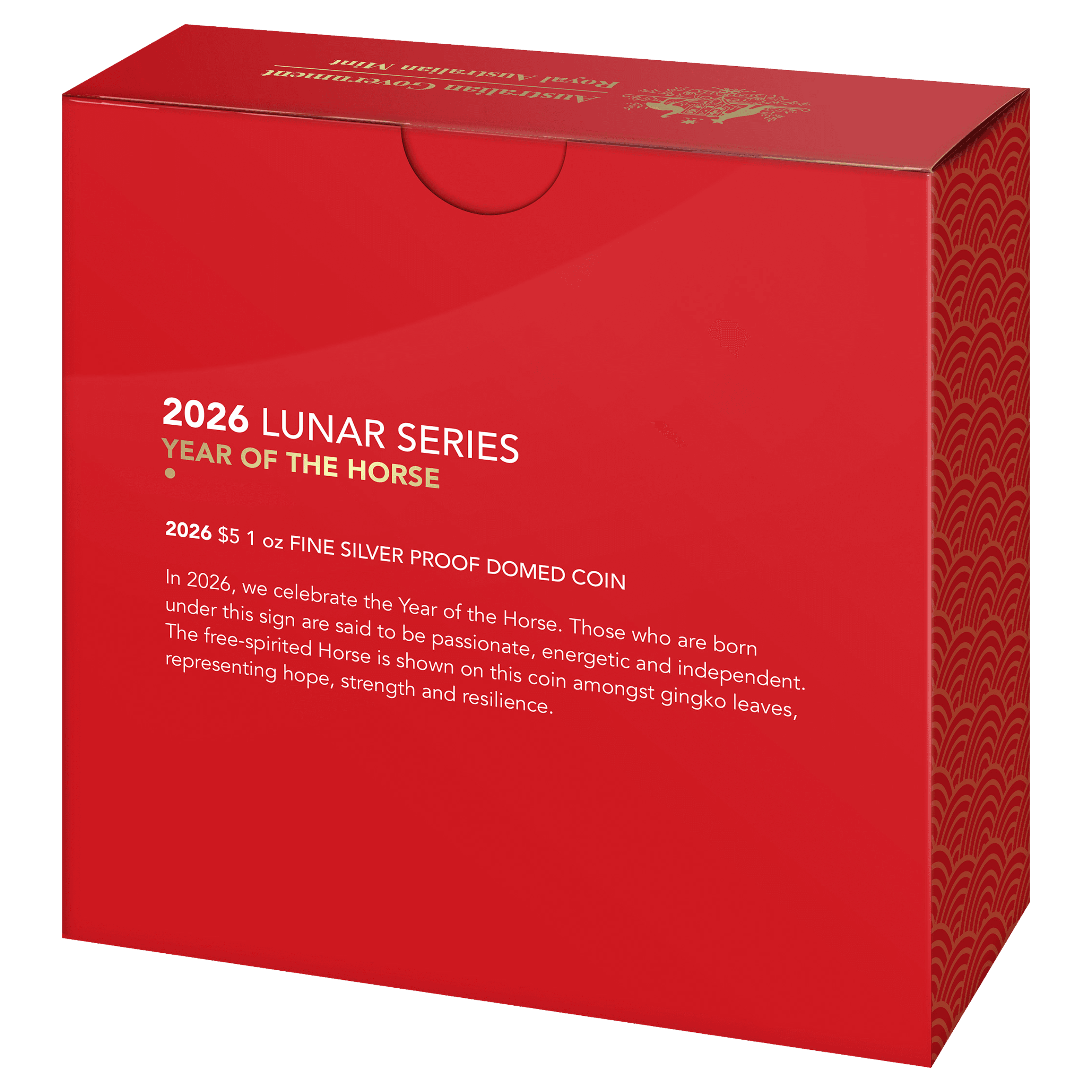 2026 Year of the Horse 1oz Silver Proof Domed Coin