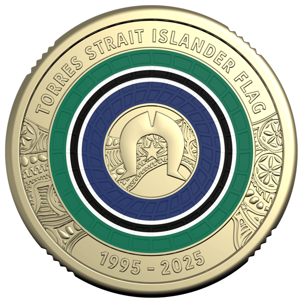 2025 $2 30th Anniversary of the Torres Strait Island Flag Coloured Coin Mint Roll