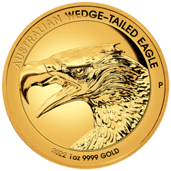 2022 Australian Wedge-Tailed Eagle 1oz .9999 Gold Proof Ultra High Relief Coin