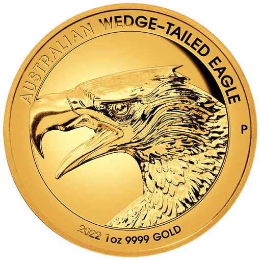 2022 australian wedge-tailed eagle 1oz. 9999 gold proof ultra high relief coin