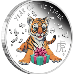 2022 baby tiger 1/2oz. 9999 silver proof coin