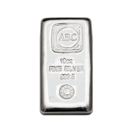 Abc 10oz. 9995 silver cast bullion bar