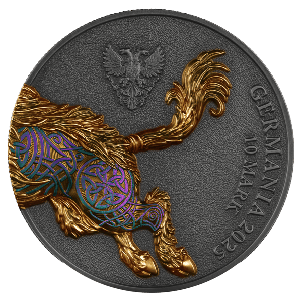 2025 Germania Beasts Gullinbursti 2oz Ultra High Relief Silver Coin