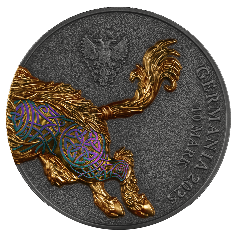 2025 Germania Beasts Gullinbursti 2oz Ultra High Relief Silver Coin