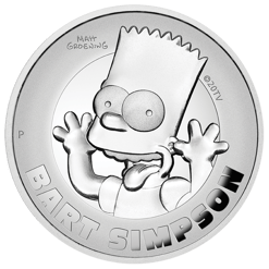 2022 The Simpsons - Bart Simpson 2oz .9999 Silver Proof High Relief Coin