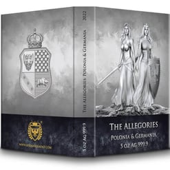 2022 the allegories – polonia & germania 5oz. 9999 silver coin