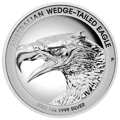 2022 australian wedge-tailed eagle 1oz. 9999 silver proof ultra high relief coin