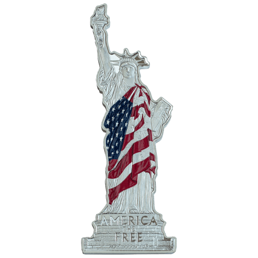 2022 america the free - statue of liberty 2oz. 9999 silver shaped coin