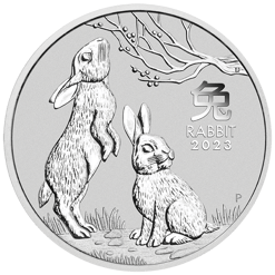 2023 Year of the Rabbit 5oz .9999 Silver Bullion Coin – Lunar Series III