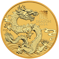 2024 Year of the Dragon 1/20oz Gold Bullion Coin