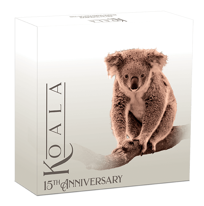 koala 22127YCAA-2022-australian-koala-15th-anniversary-3oz-9999-silver-proof-gilded-coin