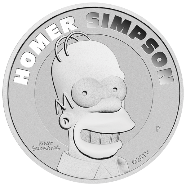 homer simpson 22O16AAD-2022-the-simpsons-homer-simpson-1oz-9999-silver-coin-in-card