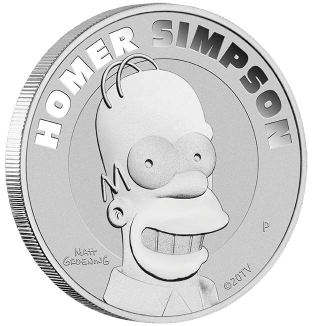 homer simpson 22O16AAD-2022-the-simpsons-homer-simpson-1oz-9999-silver-coin-in-card