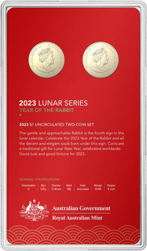 year of the rabbit 11073-2023-1-year-of-the-rabbit-uncirculated-two-coin-set-albr-2023-1-year-of-the-rabbit-uncirculated-two-coin-set-albr