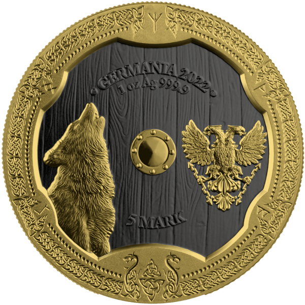 valkyries 22GMCCVH1OZS-2022-valkyries-hildegard-valhalla-1oz-9999-silver-gilded-coin