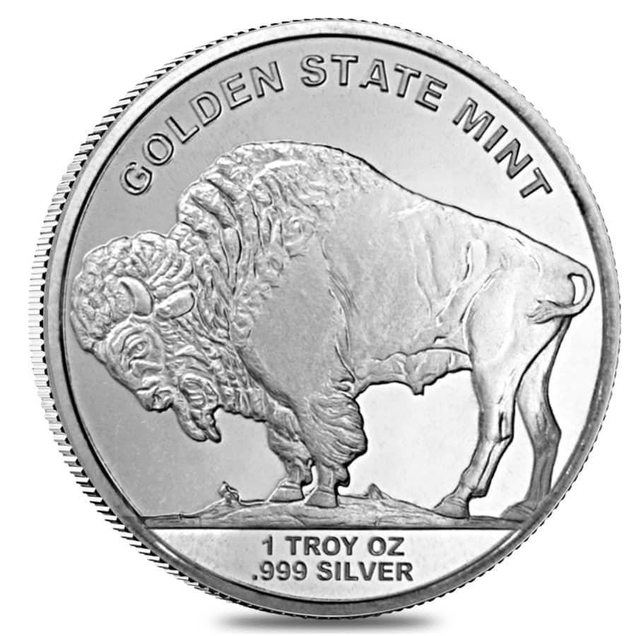golden state mint buffalo GSMBUFF1OZS-golden-state-mint-buffalo-1oz-999-silver-bullion-round