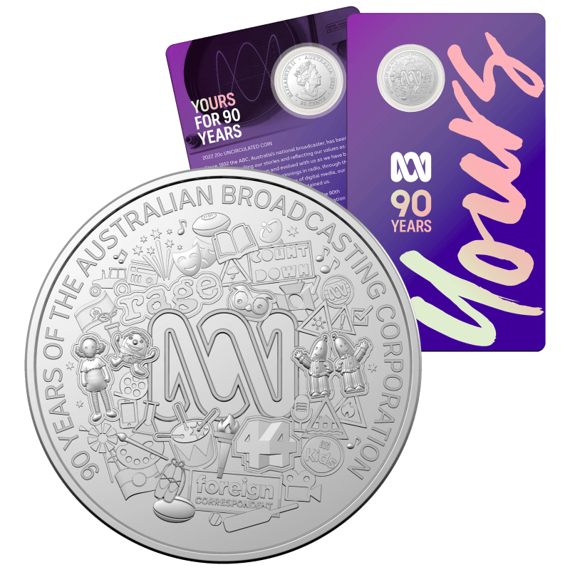 abc 11105-2022-20c-90th-anniversary-of-the-abc-uncirculated-coin-in-card-cuni-2022-20c-90th-anniversary-of-the-abc-uncirculated-coin-in-card-cuni