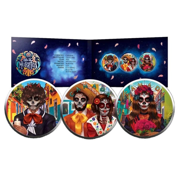 22DDM1O3CS-2022-dia-de-muertos-day-of-the-dead-maple-leaf-1oz-silver-3-coin-set-glow-in-the-dark