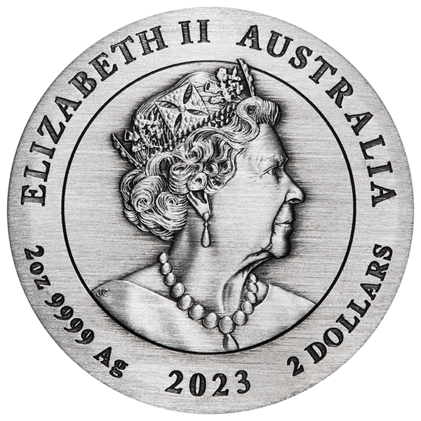 year of the rabbit 3S2306CGAA-2023-year-of-the-rabbit-2oz-silver-antiqued-coin