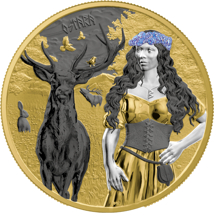 2023 Valkyries Ostara Valhalla 1oz Silver Gilded Coin 23VOV1OSC-2023-valkyries-ostara-valhalla-1oz-silver-gilded-coin