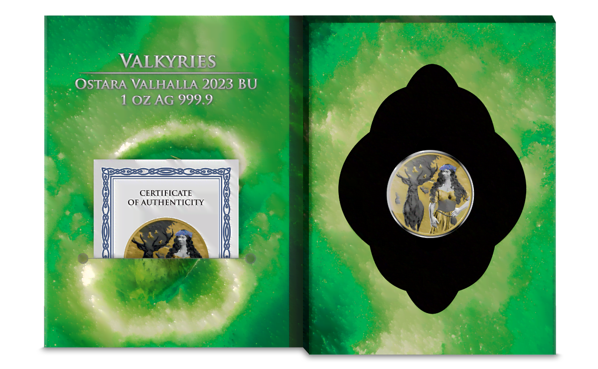 2023 Valkyries Ostara Valhalla 1oz Silver Gilded Coin 23VOV1OSC-2023-valkyries-ostara-valhalla-1oz-silver-gilded-coin