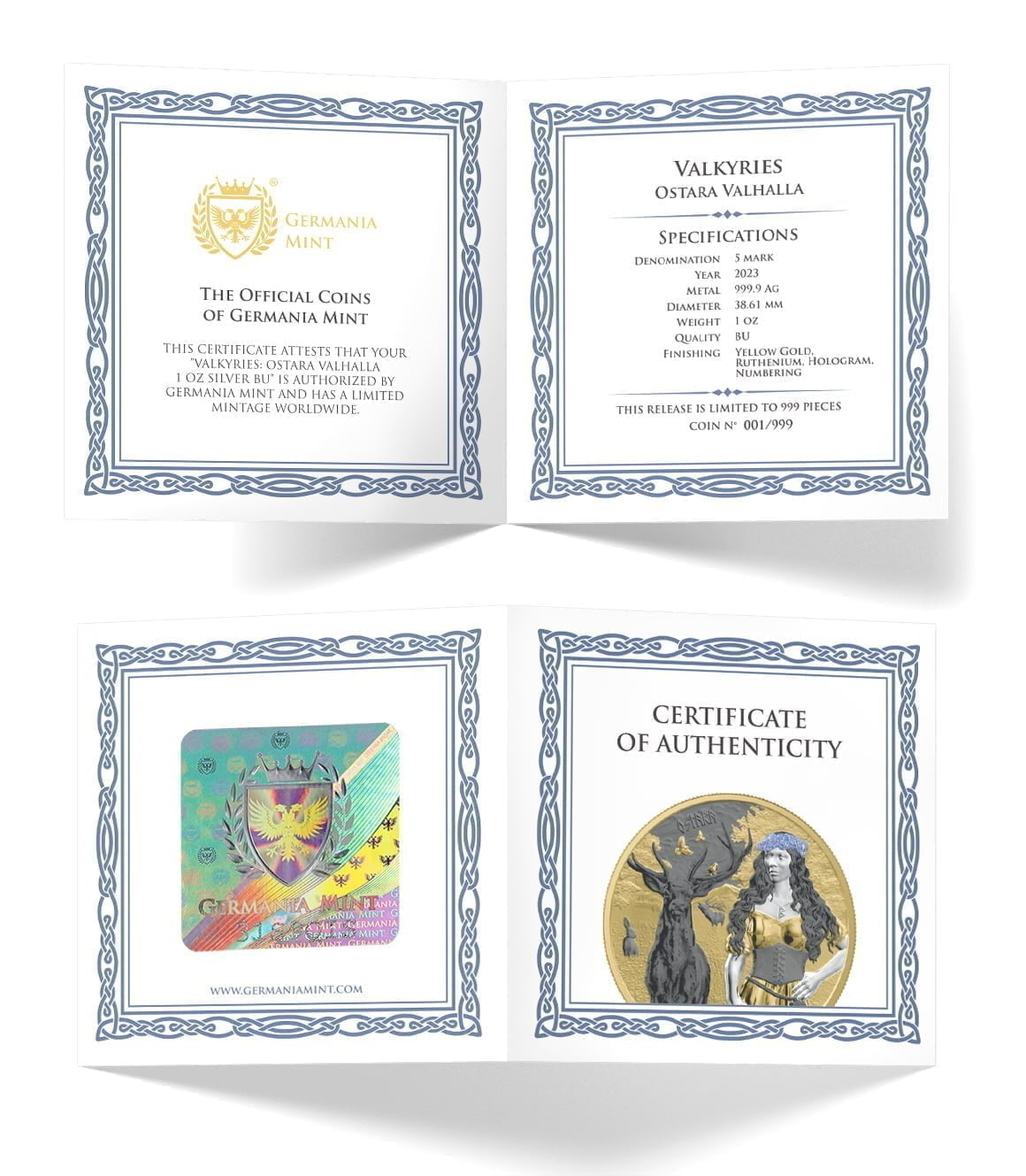 2023 Valkyries Ostara Valhalla 1oz Silver Gilded Coin 23VOV1OSC-2023-valkyries-ostara-valhalla-1oz-silver-gilded-coin