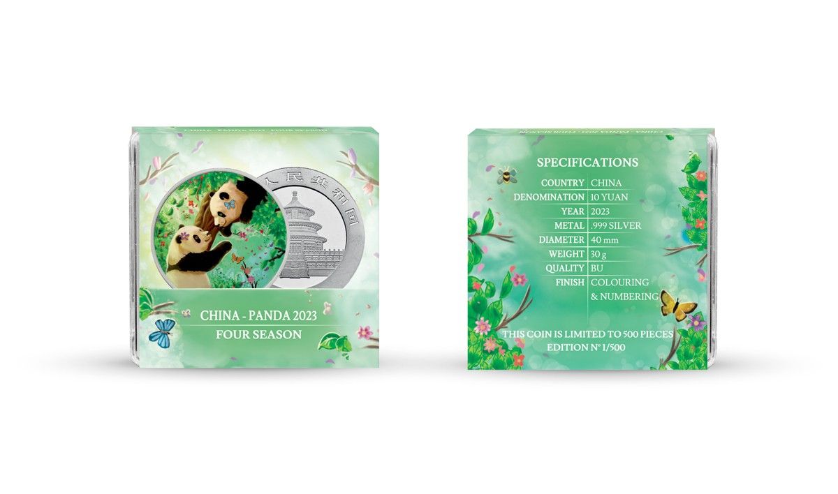 chinese panda 23GMFSPSPRING-2023-four-seasons-chinese-panda-30g-silver-coin-spring