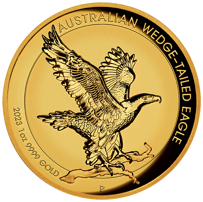 wedge-tailed eagle 23Q59AAA-2023-australian-wedge-tailed-eagle-1oz-gold-incused-coin