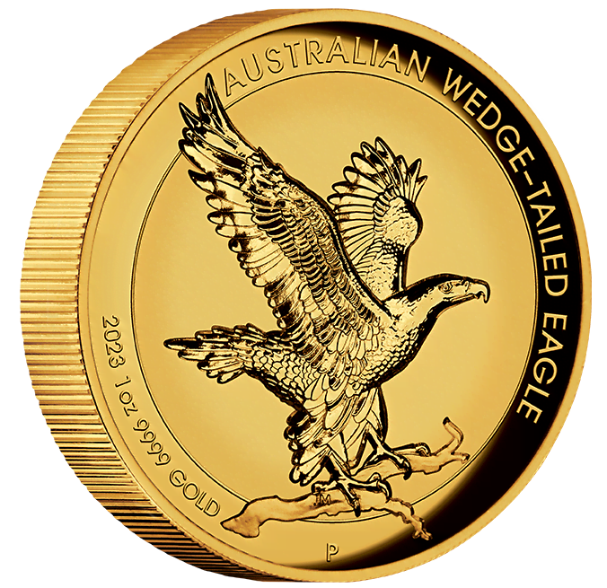 wedge-tailed eagle 23Q59AAA-2023-australian-wedge-tailed-eagle-1oz-gold-incused-coin
