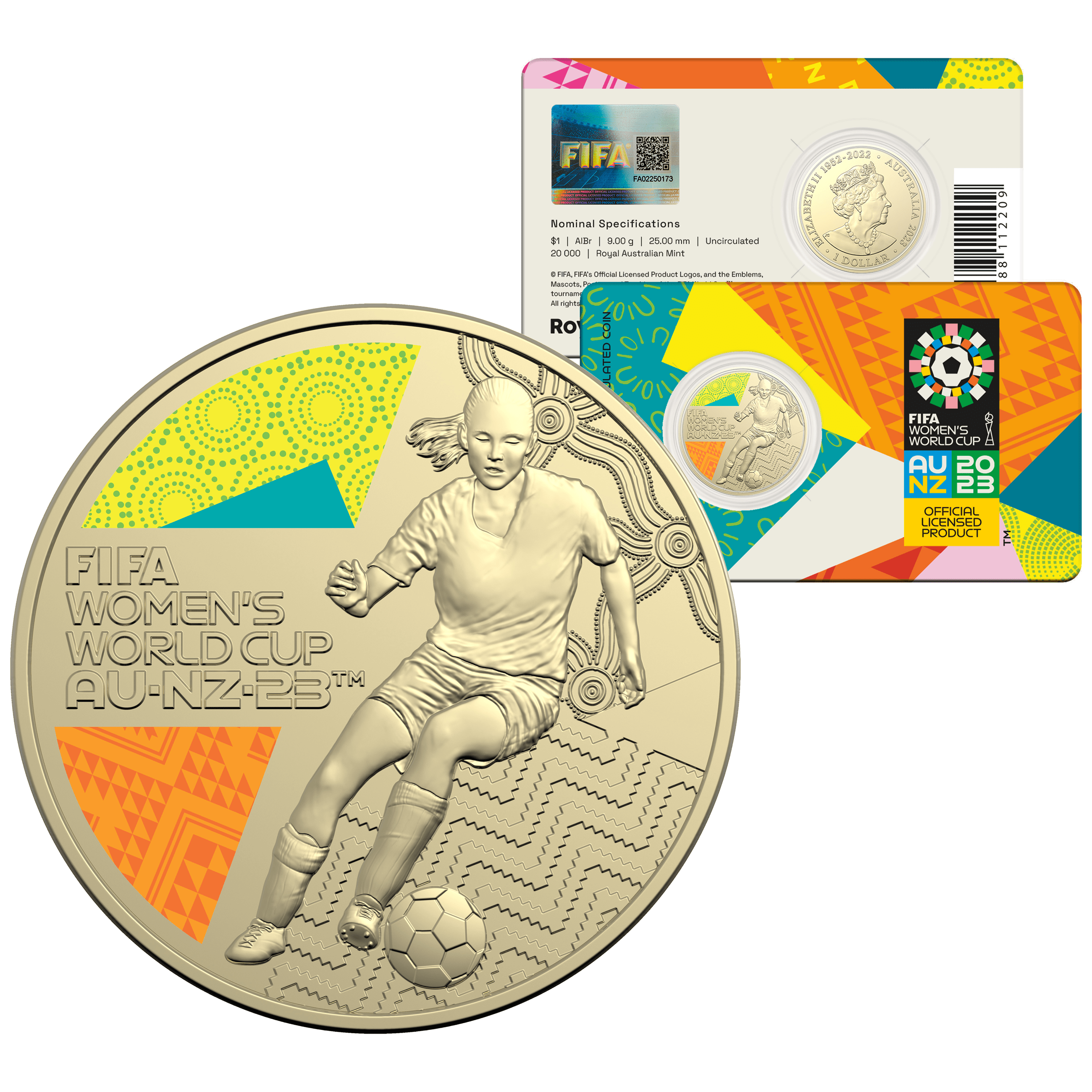 11220-2023-fifa-womens-world-cup-1-coloured-uncirculated-coin-albr-2023-fifa-womens-world-cup-1-coloured-uncirculated-coin-albr