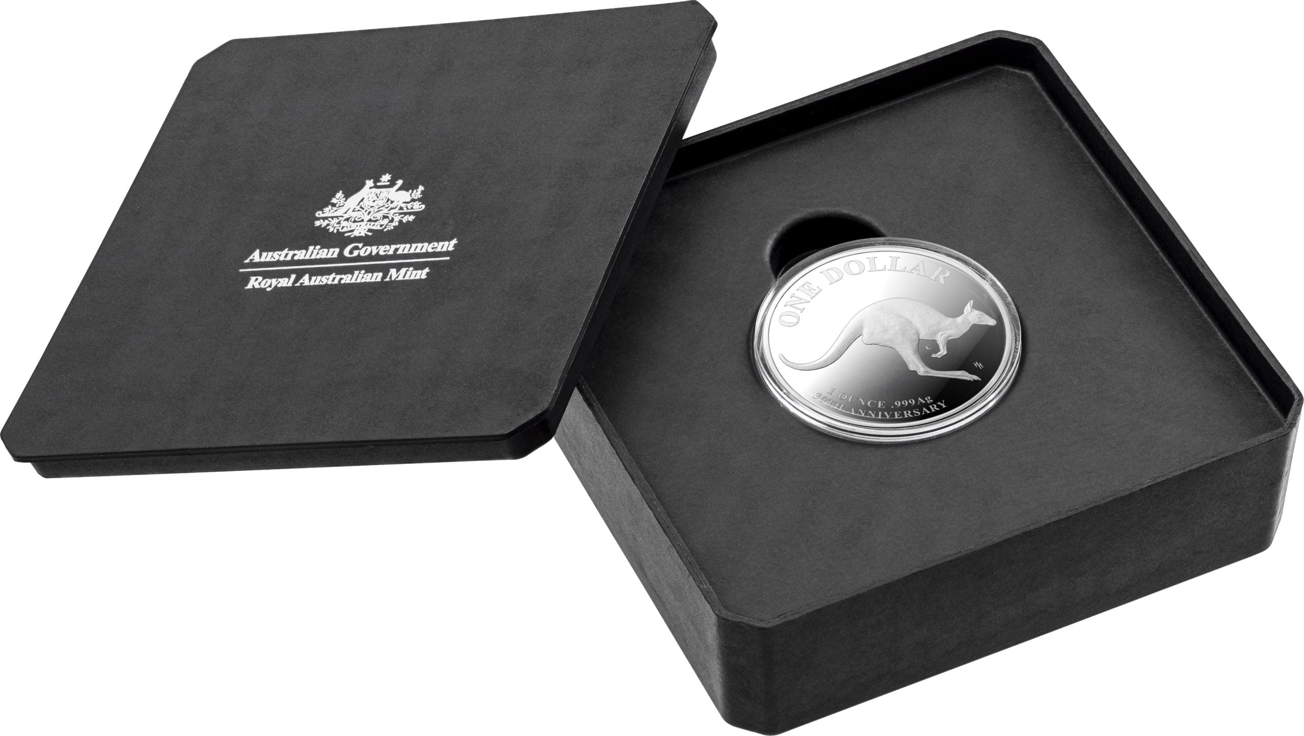 kangaroo 11224-2023-kangaroo-series-30th-anniversary-mob-of-thirty-c-mintmark-1oz-silver-proof-coin