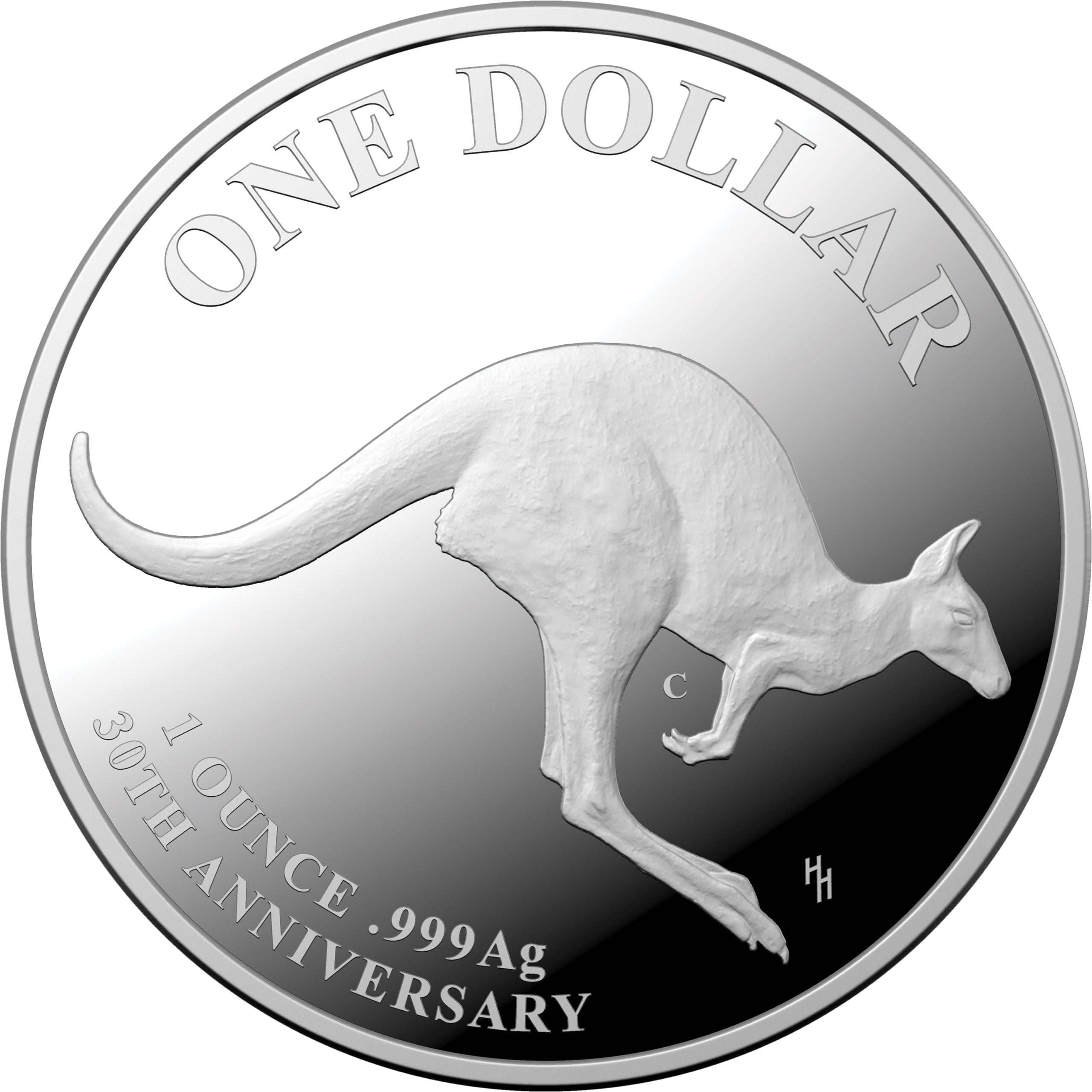 kangaroo 11224-2023-kangaroo-series-30th-anniversary-mob-of-thirty-c-mintmark-1oz-silver-proof-coin