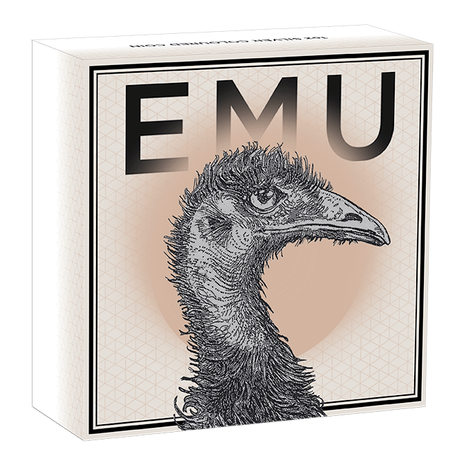 australian emu 23P67AAA-2023-australian-emu-1oz-silver-coloured-coin