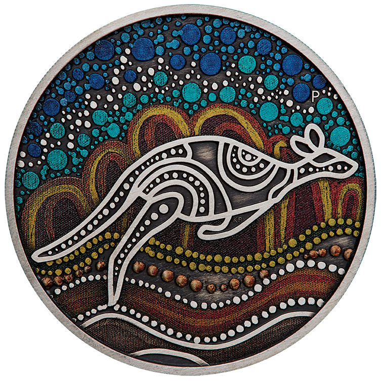 kangaroo 23N02AAA-2023-kangaroo-yongka-2oz-silver-antiqued-coloured-coin
