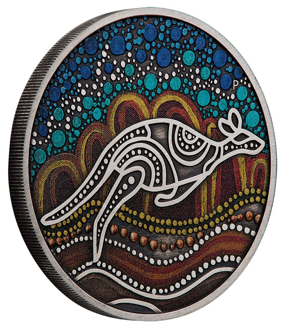 kangaroo 23N02AAA-2023-kangaroo-yongka-2oz-silver-antiqued-coloured-coin