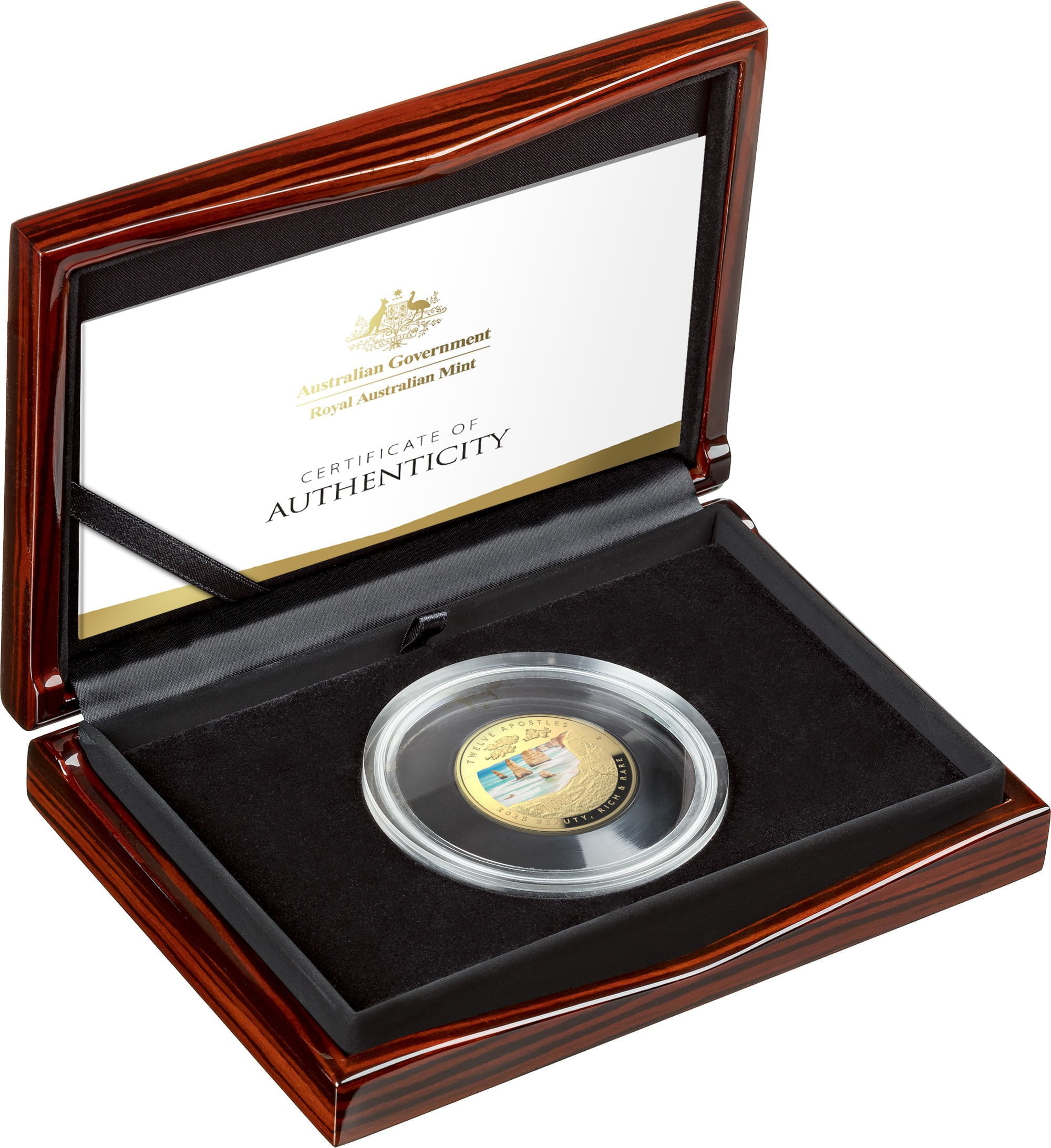 twelve apostles 11419-2023-twelve-apostles-1oz-gold-coloured-proof-domed-coin