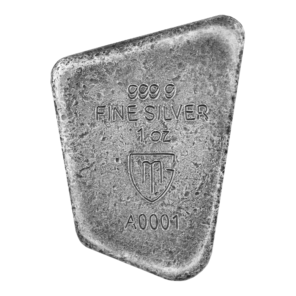 fehu rune GMFEHURS1O-fehu-rune-1oz-silver-cast-bar