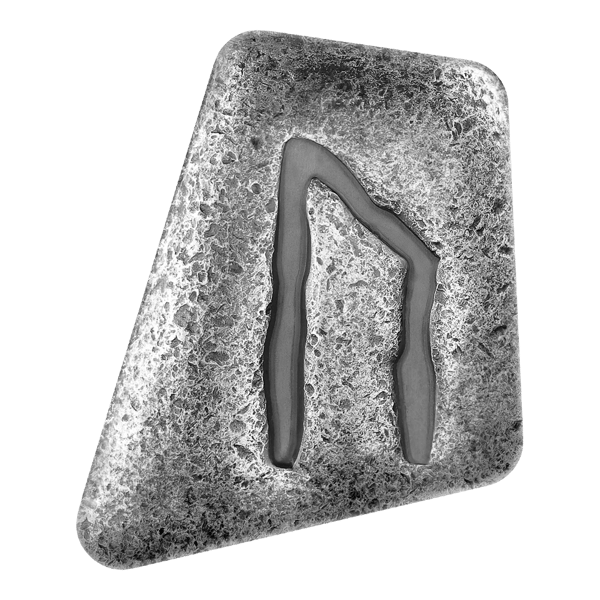 uruz rune GMURUZRS1O-uruz-rune-1oz-silver-cast-bar