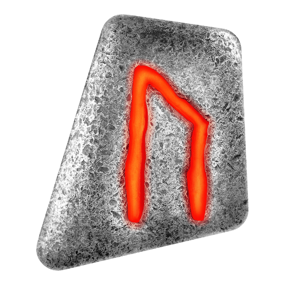 uruz rune GMURUZRS1O-uruz-rune-1oz-silver-cast-bar
